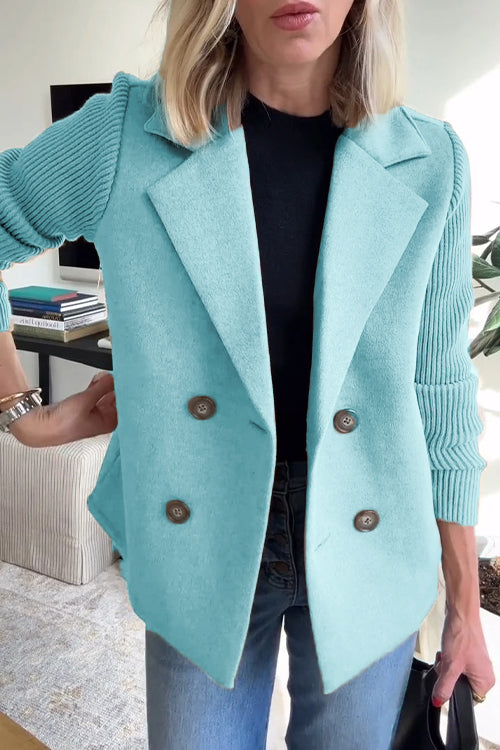 Ara™ | Elegant Women's Blazer with a Modern Knitted Sleeve Design for Women