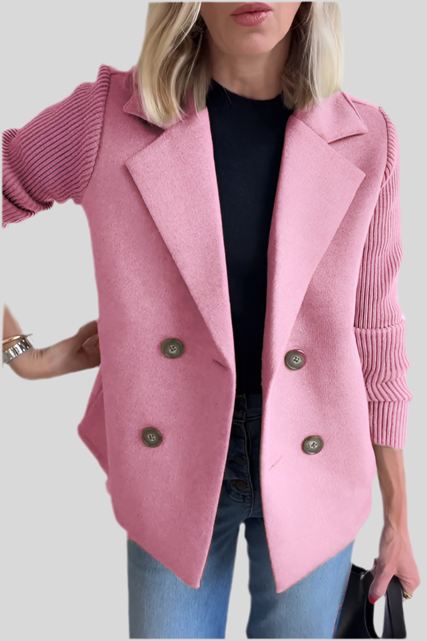 Ara™ | Elegant Women's Blazer with a Modern Knitted Sleeve Design for Women