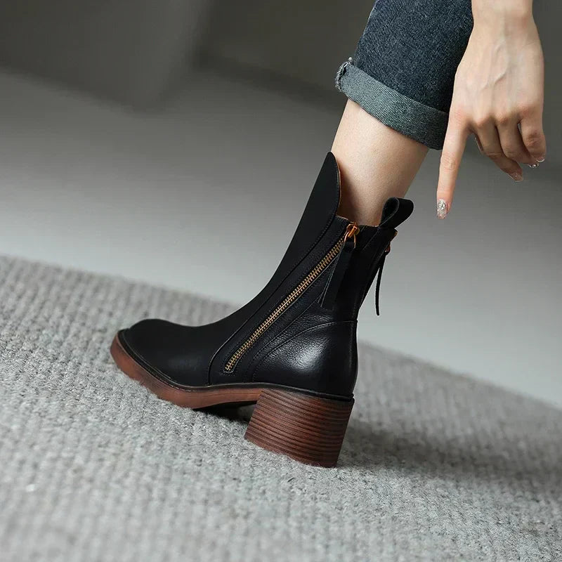 Sonia™ | Premium Leather Ankle Boots