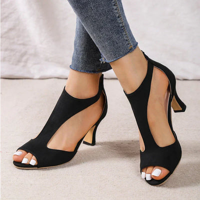 Elvira™| Peep Toe T-Strap High Heels