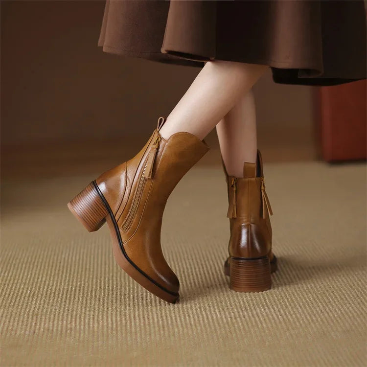 Sonia™ | Premium Leather Ankle Boots