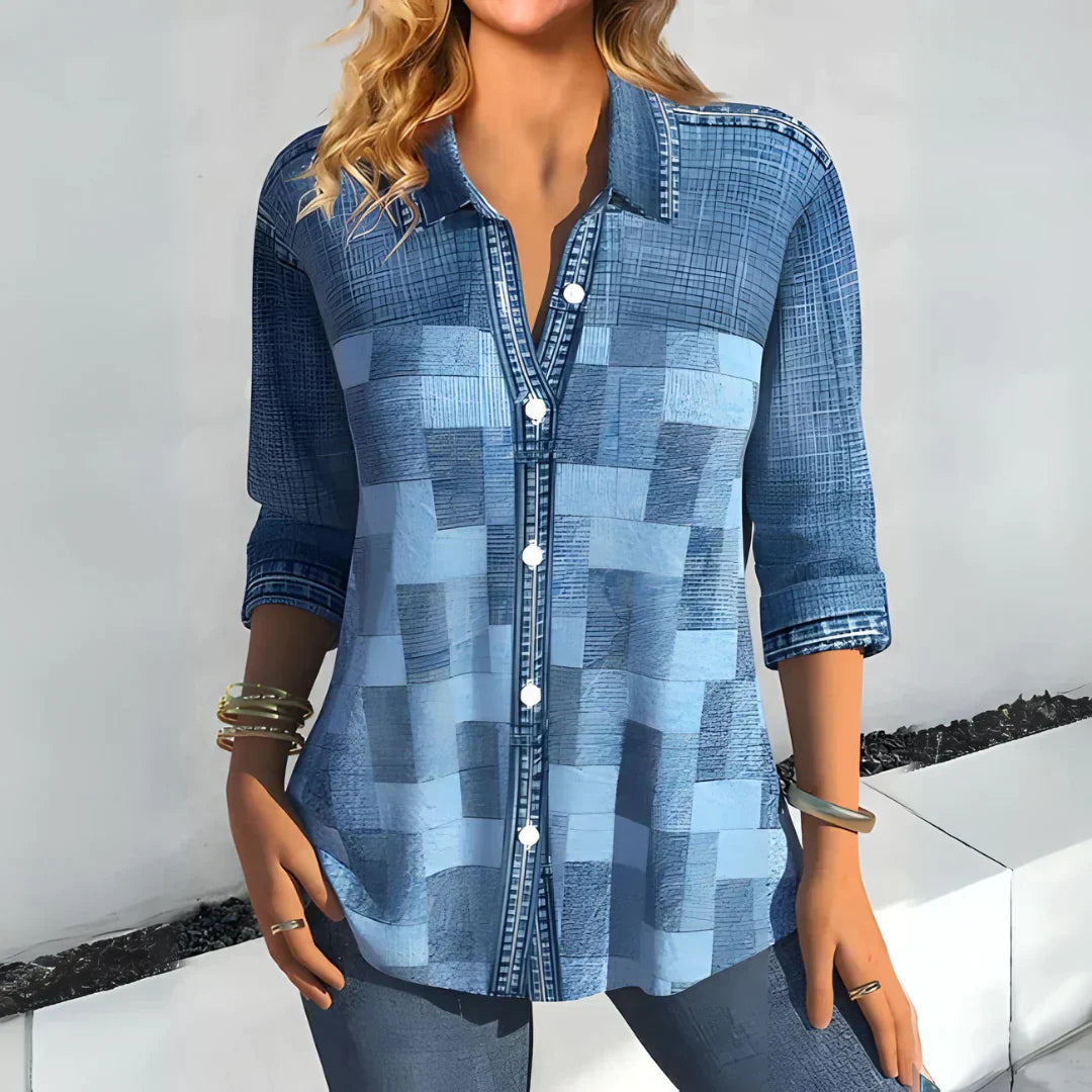 Hazel™ | Classic Checkered Blouse