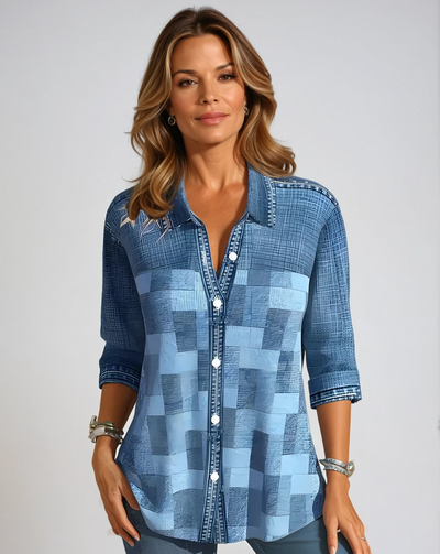 Hazel™ | Classic Checkered Blouse