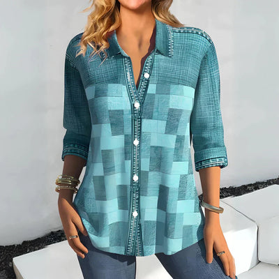 Hazel™ | Classic Checkered Blouse