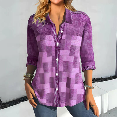 Hazel™ | Classic Checkered Blouse