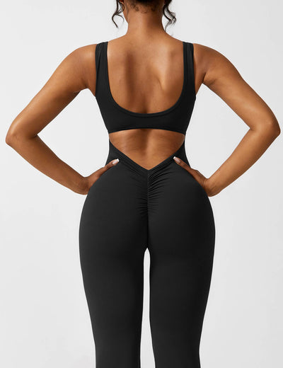 Allyson™ - V-back flared jumpsuit