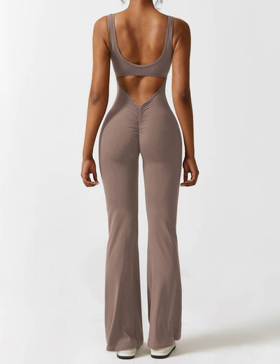 Allyson™ - V-back flared jumpsuit