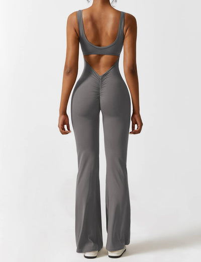 Allyson™ - V-back flared jumpsuit