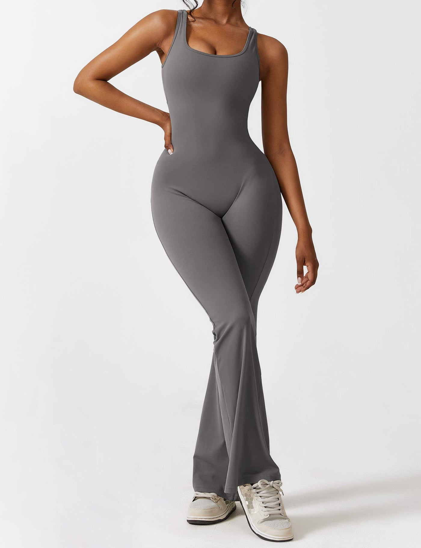 Allyson™ - V-back flared jumpsuit