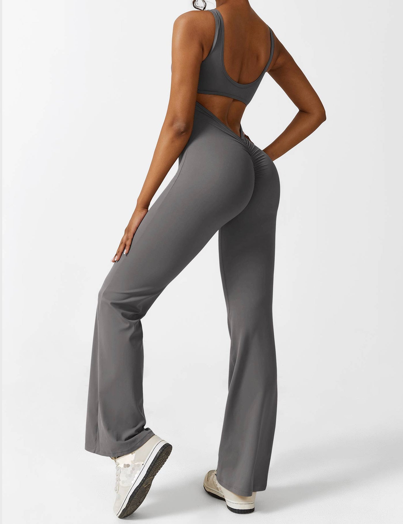 Allyson™ - V-back flared jumpsuit