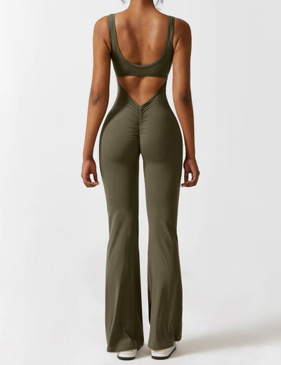 Allyson™ - V-back flared jumpsuit