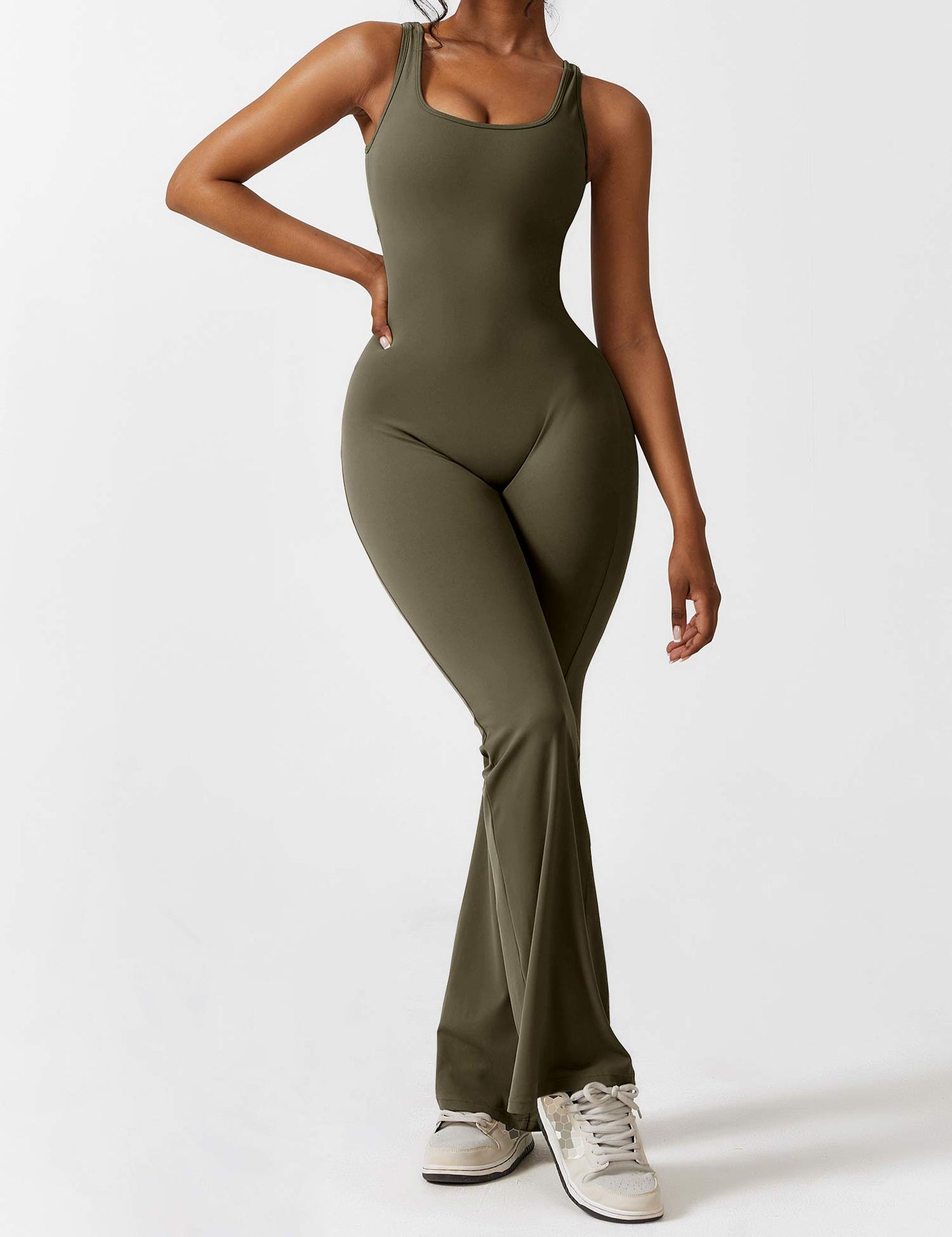 Allyson™ - V-back flared jumpsuit