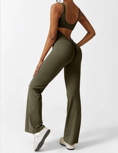 Allyson™ - V-back flared jumpsuit