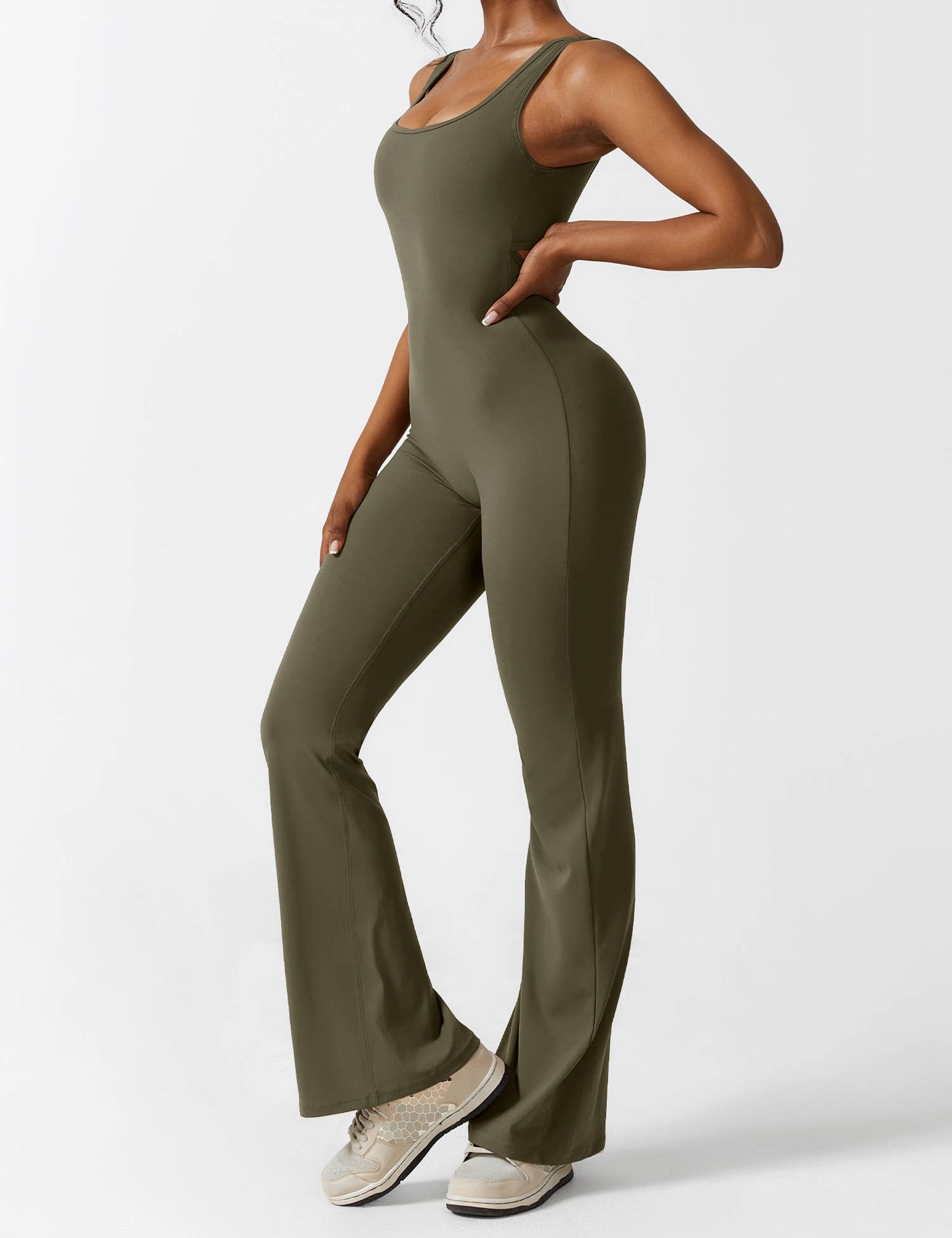 Allyson™ - V-back flared jumpsuit